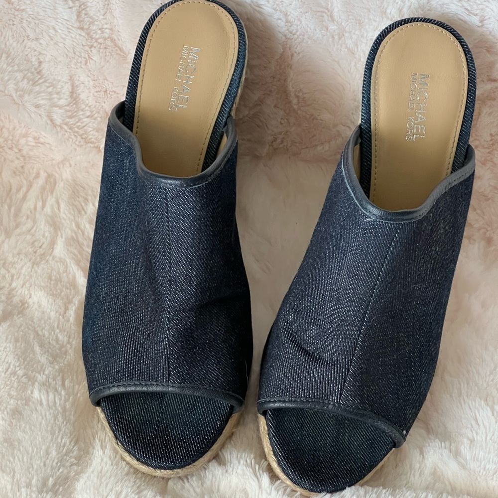 Dark denim Michael Kors wedges
